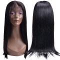 Cabelo indiano de preço barato diretamente da Índia Natural Straight 4*4 Wigs de fechamento de renda Original Human Hair Wig para Mulheres Negras